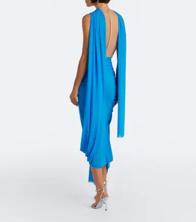 David Koma Draped embellished tulle midi dress | Thumbnail 2 David Koma Draped embellished tulle midi dress | Thumbnail 2