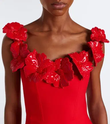 David Koma Off-shoulder wool-blend bustier dress | Thumbnail 2