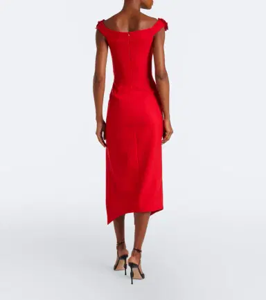 David Koma Off-shoulder wool-blend bustier dress | Thumbnail 5