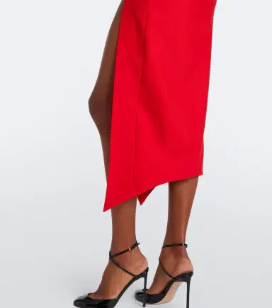 David Koma Off-shoulder wool-blend bustier dress | Thumbnail 7