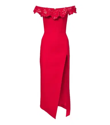 David Koma Off-shoulder wool-blend bustier dress | Thumbnail 1