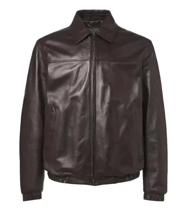 Canali Leather blouson jacket