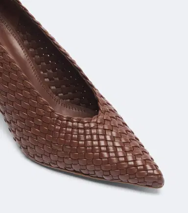 Souliers Martinez Samia woven leather pumps | Thumbnail 2