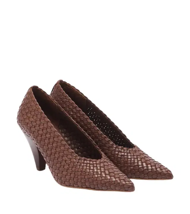 Souliers Martinez Samia woven leather pumps