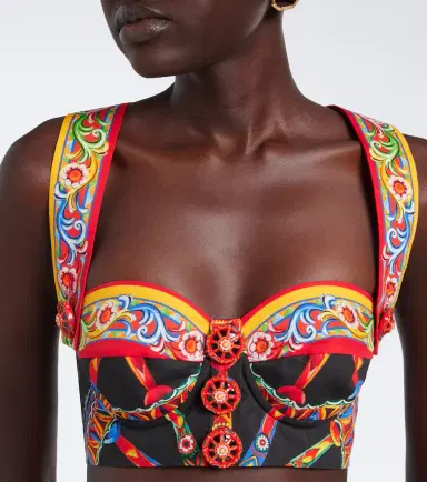 Dolce & Gabbana Carretto cotton poplin crop top | Thumbnail 5 Dolce & Gabbana Carretto cotton poplin crop top | Thumbnail 5