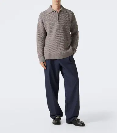 Bottega Veneta Intrecciato wool polo sweater | Thumbnail 5