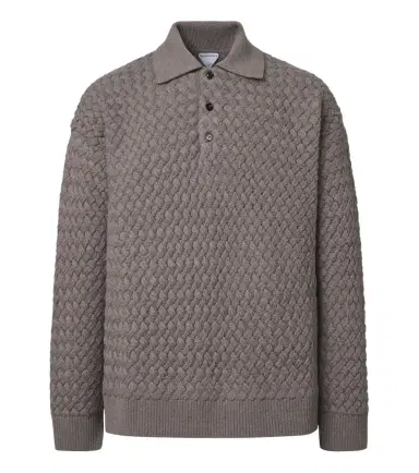 Bottega Veneta Intrecciato wool polo sweater | Thumbnail 1