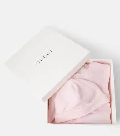Gucci Kids Baby GG cotton piqué onesie and beanie set | Thumbnail 2 Gucci Kids Baby GG cotton piqué onesie and beanie set | Thumbnail 2