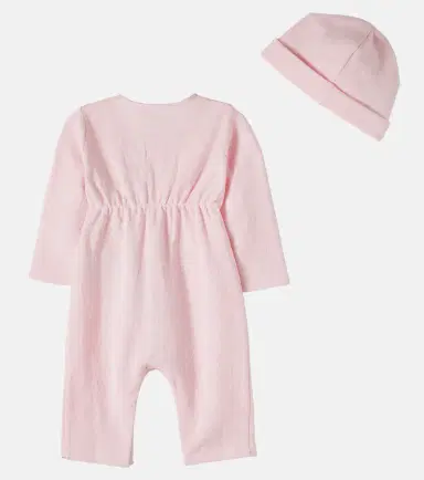 Gucci Kids Baby GG cotton piqué onesie and beanie set | Thumbnail 4 Gucci Kids Baby GG cotton piqué onesie and beanie set | Thumbnail 4