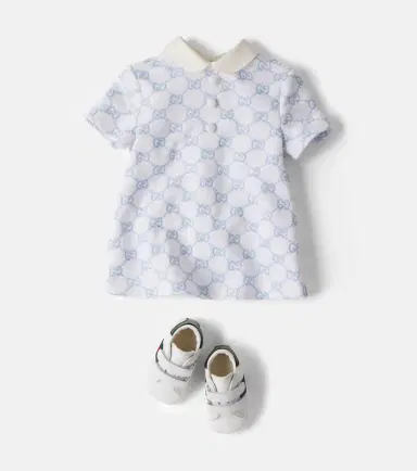 Gucci Kids Baby GG jacquard cotton dress | Thumbnail 4 Gucci Kids Baby GG jacquard cotton dress | Thumbnail 4