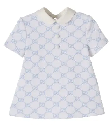 Gucci Kids Baby GG jacquard cotton dress | Thumbnail 1 Gucci Kids Baby GG jacquard cotton dress | Thumbnail 1