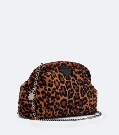 Stella McCartney Falabella Small leopard-print velvet clutch | Thumbnail 2 Stella McCartney Falabella Small leopard-print velvet clutch | Thumbnail 2