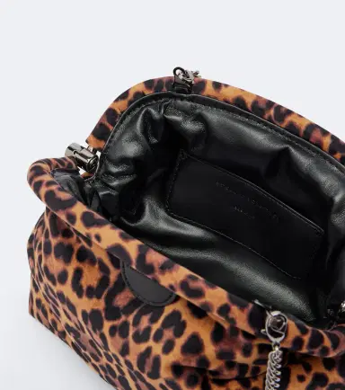 Stella McCartney Falabella Small leopard-print velvet clutch | Thumbnail 3 Stella McCartney Falabella Small leopard-print velvet clutch | Thumbnail 3