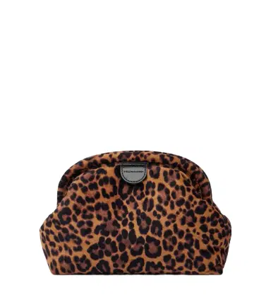 Stella McCartney Falabella Small leopard-print velvet clutch | Thumbnail 1 Stella McCartney Falabella Small leopard-print velvet clutch | Thumbnail 1