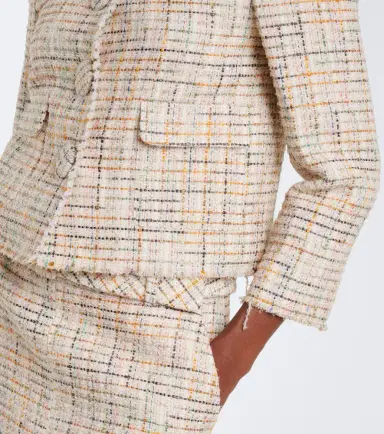 SHUSHU/TONG Checked cotton-blend cropped jacket | Thumbnail 5 SHUSHU/TONG Checked cotton-blend cropped jacket | Thumbnail 5