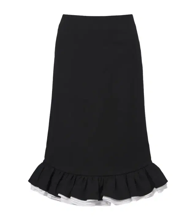 Shushu/Tong Ruffled wool and silk midi skirt