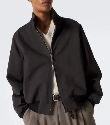 Studio Nicholson Over cotton and wool bomber jacket | Thumbnail 5 Studio Nicholson Over cotton and wool bomber jacket | Thumbnail 5