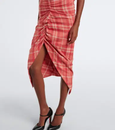 Vivienne Westwood Pulling checked ruched cotton midi dress | Thumbnail 5 Vivienne Westwood Pulling checked ruched cotton midi dress | Thumbnail 5