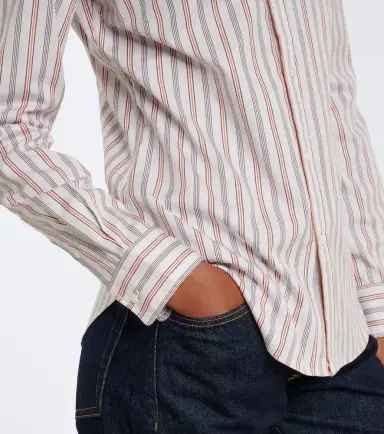Polo Ralph Lauren Bow-detail striped cotton poplin shirt | Thumbnail 3