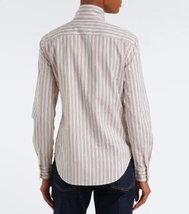 Polo Ralph Lauren Bow-detail striped cotton poplin shirt | Thumbnail 6