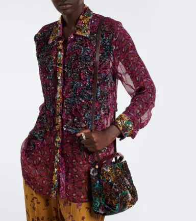 Dries Van Noten Small sequined top-handle bag | Thumbnail 5 Dries Van Noten Small sequined top-handle bag | Thumbnail 5