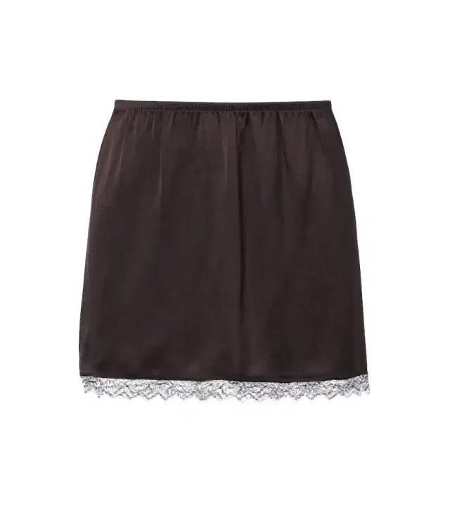 Leset Barb lace-trimmed satin miniskirt