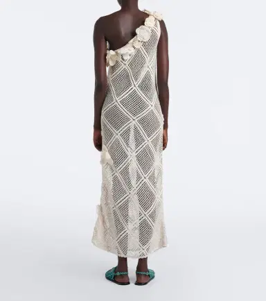 JW Anderson Floral-appliqué crochet cotton maxi dress | Thumbnail 5 JW Anderson Floral-appliqué crochet cotton maxi dress | Thumbnail 5