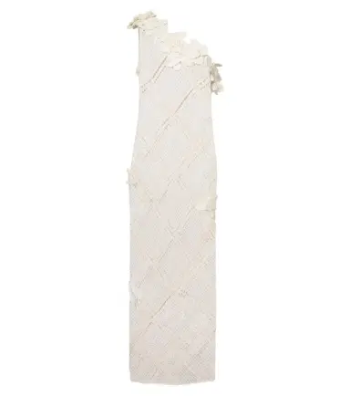 JW Anderson Floral-appliqué crochet cotton maxi dress | Thumbnail 1 JW Anderson Floral-appliqué crochet cotton maxi dress | Thumbnail 1