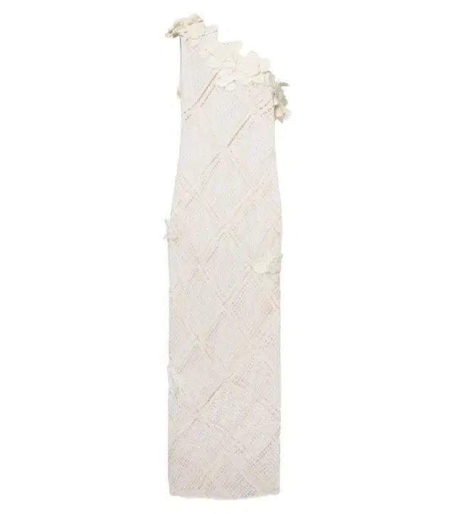 JW Anderson Floral-appliqué crochet cotton maxi dress
