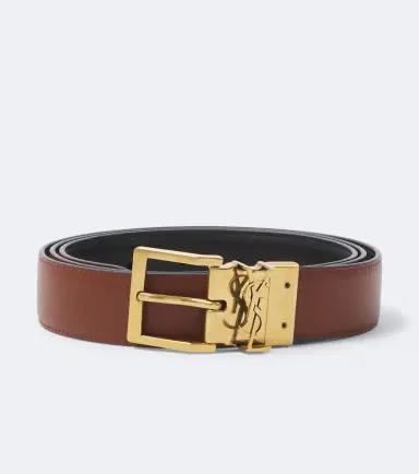 Saint Laurent Vadim Cassandre reversible leather belt | Thumbnail 2