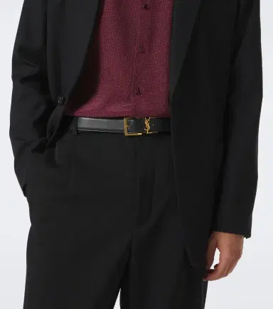 Saint Laurent Vadim Cassandre reversible leather belt | Thumbnail 4