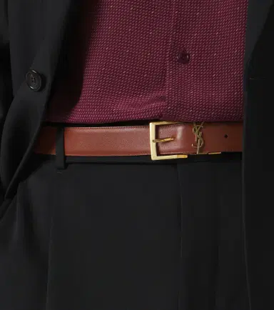 Saint Laurent Vadim Cassandre reversible leather belt | Thumbnail 5