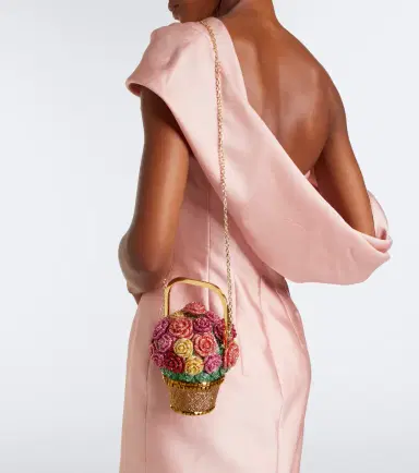 Judith Leiber Couture Basket of Roses embellished top-handle bag | Thumbnail 4
