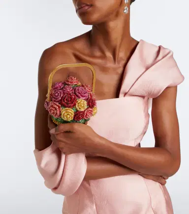 Judith Leiber Couture Basket of Roses embellished top-handle bag | Thumbnail 6