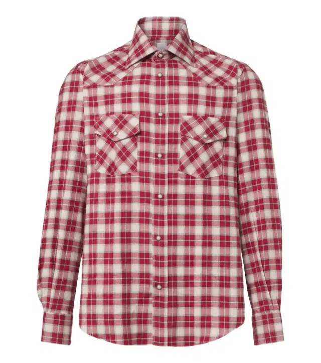 Eleventy Plaid cotton shirt