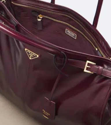 Prada Bonnie Extra Large leather shoulder bag | Thumbnail 4