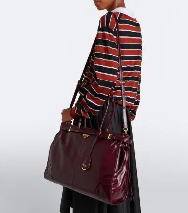 Prada Bonnie Extra Large leather shoulder bag | Thumbnail 5