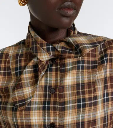 Patou Bow-detail checked cotton shirt | Thumbnail 5 Patou Bow-detail checked cotton shirt | Thumbnail 5