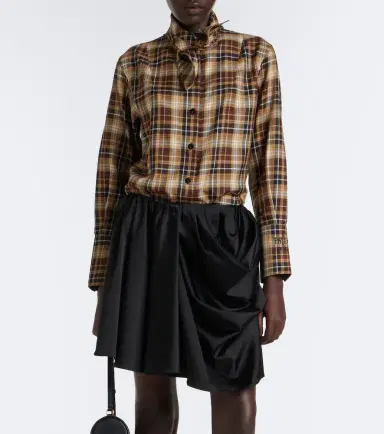 Patou Bow-detail checked cotton shirt | Thumbnail 6 Patou Bow-detail checked cotton shirt | Thumbnail 6
