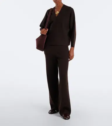 Max Mara Knitted wool-blend wide-leg pants | Thumbnail 3 Max Mara Knitted wool-blend wide-leg pants | Thumbnail 3