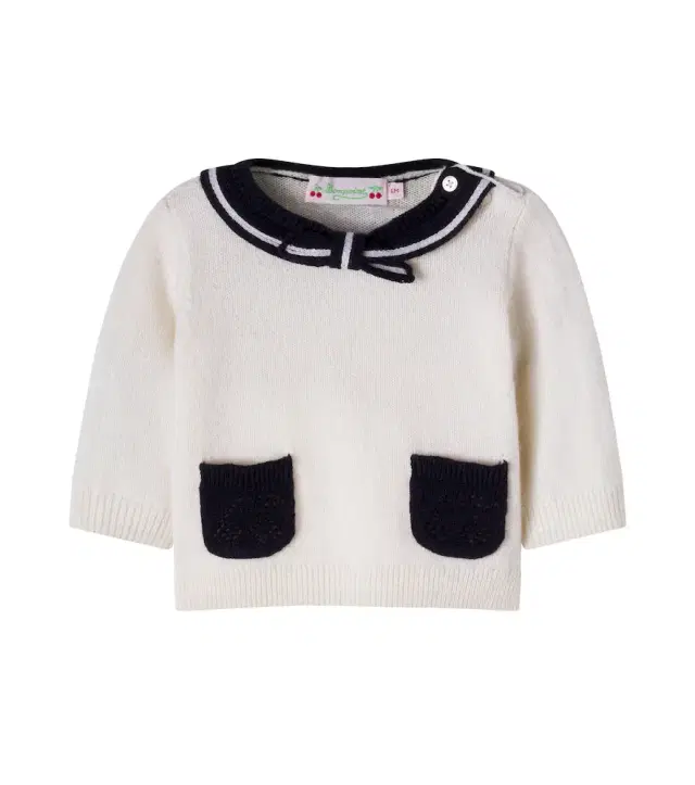 Bonpoint Baby Marlina bow-detail wool sweater