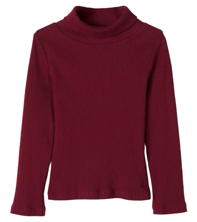Bonpoint Tahiti ribbed-knit cotton turtleneck top