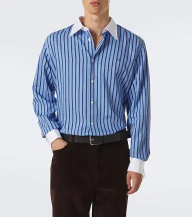 Acne Studios Striped satin twill shirt | Thumbnail 4