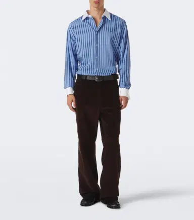 Acne Studios Striped satin twill shirt | Thumbnail 7
