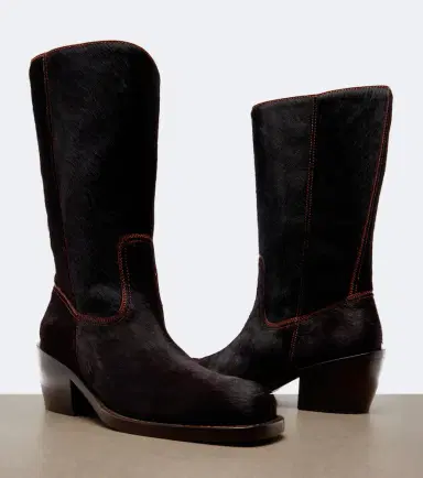 Dries Van Noten Calf hair mid-calf boots | Thumbnail 3