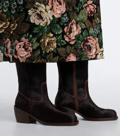 Dries Van Noten Calf hair mid-calf boots | Thumbnail 6