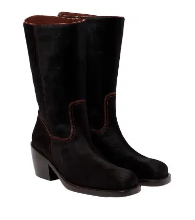 Dries Van Noten Calf hair mid-calf boots | Thumbnail 1