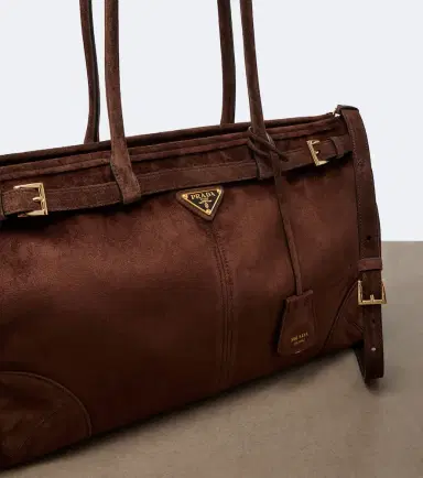 Prada Bonnie Large suede tote bag | Thumbnail 3 Prada Bonnie Large suede tote bag | Thumbnail 3