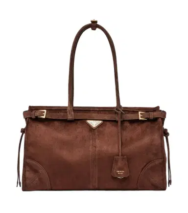 Prada Bonnie Large suede tote bag | Thumbnail 1 Prada Bonnie Large suede tote bag | Thumbnail 1