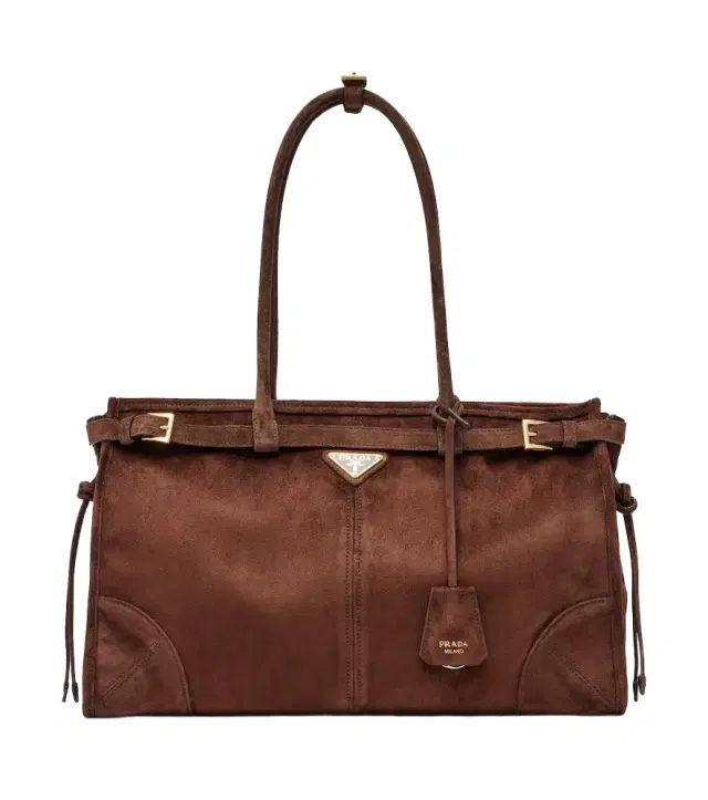 Prada Bonnie Large suede tote bag